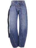 Jean Paul Gaultier Women Low Waisted Jean With Strap Detail On The Front