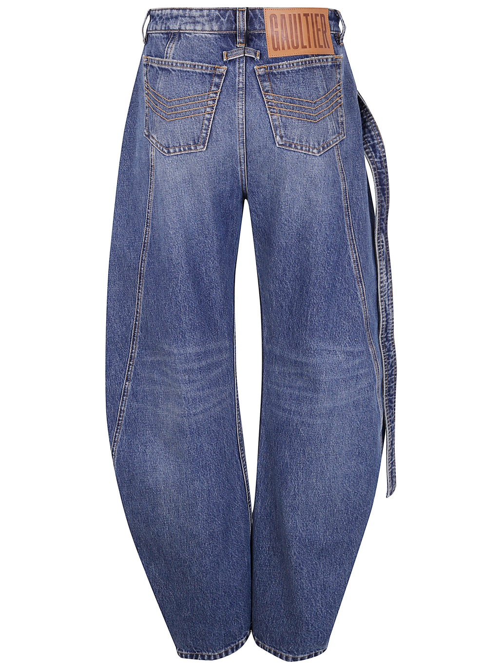 Jean Paul Gaultier Women Low Waisted Jean With Strap Detail On The Front
