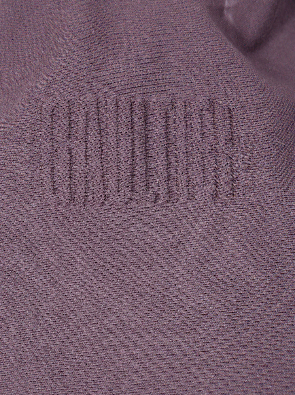 Jean Paul Gaultier Women Bonded Cotton Cropped Bat Sleeves Hoodie With "Gaultier" Embossing