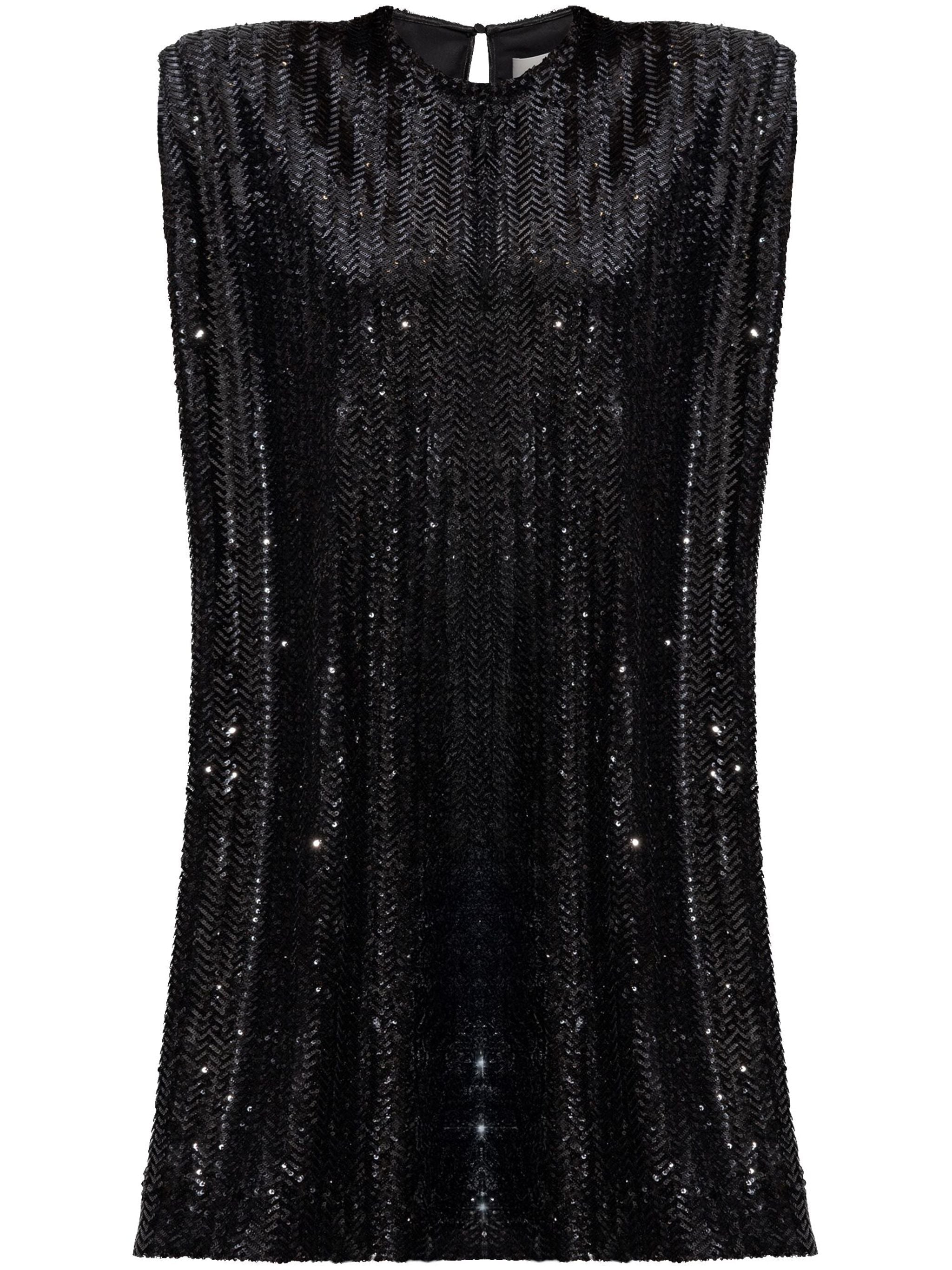 Golden Goose Women Journey W`S Sleeveless Tee Dress With Shoulderpads Full Paillettes