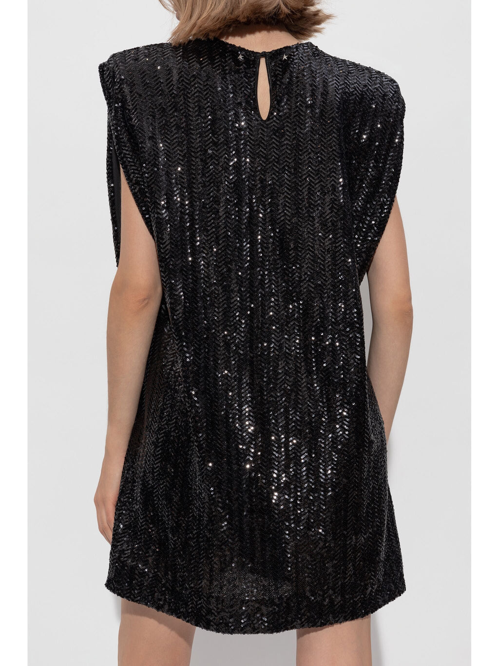Golden Goose Women Journey W`S Sleeveless Tee Dress With Shoulderpads Full Paillettes