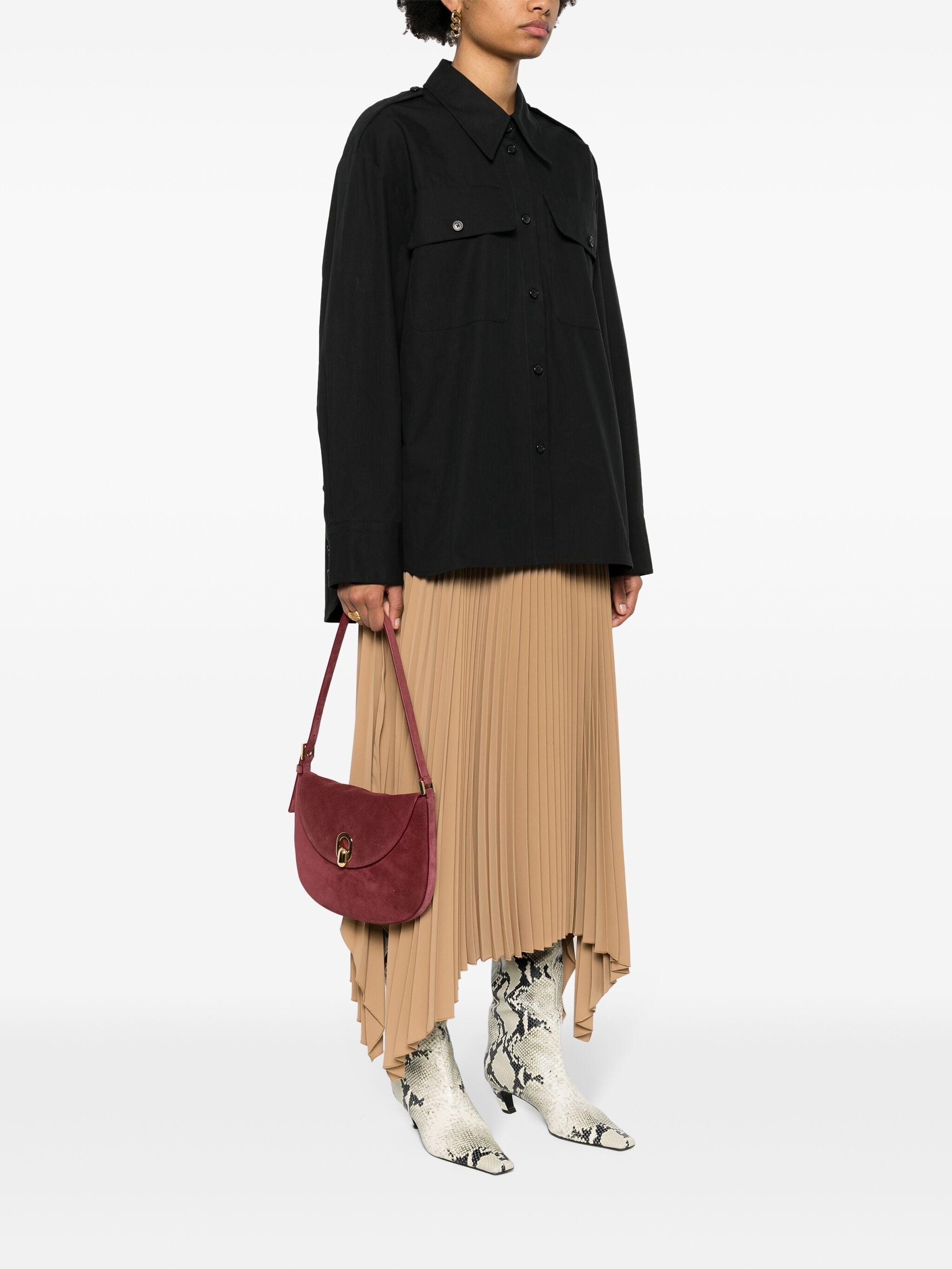Savette Women Small Tondo Hobo In Suede Bag