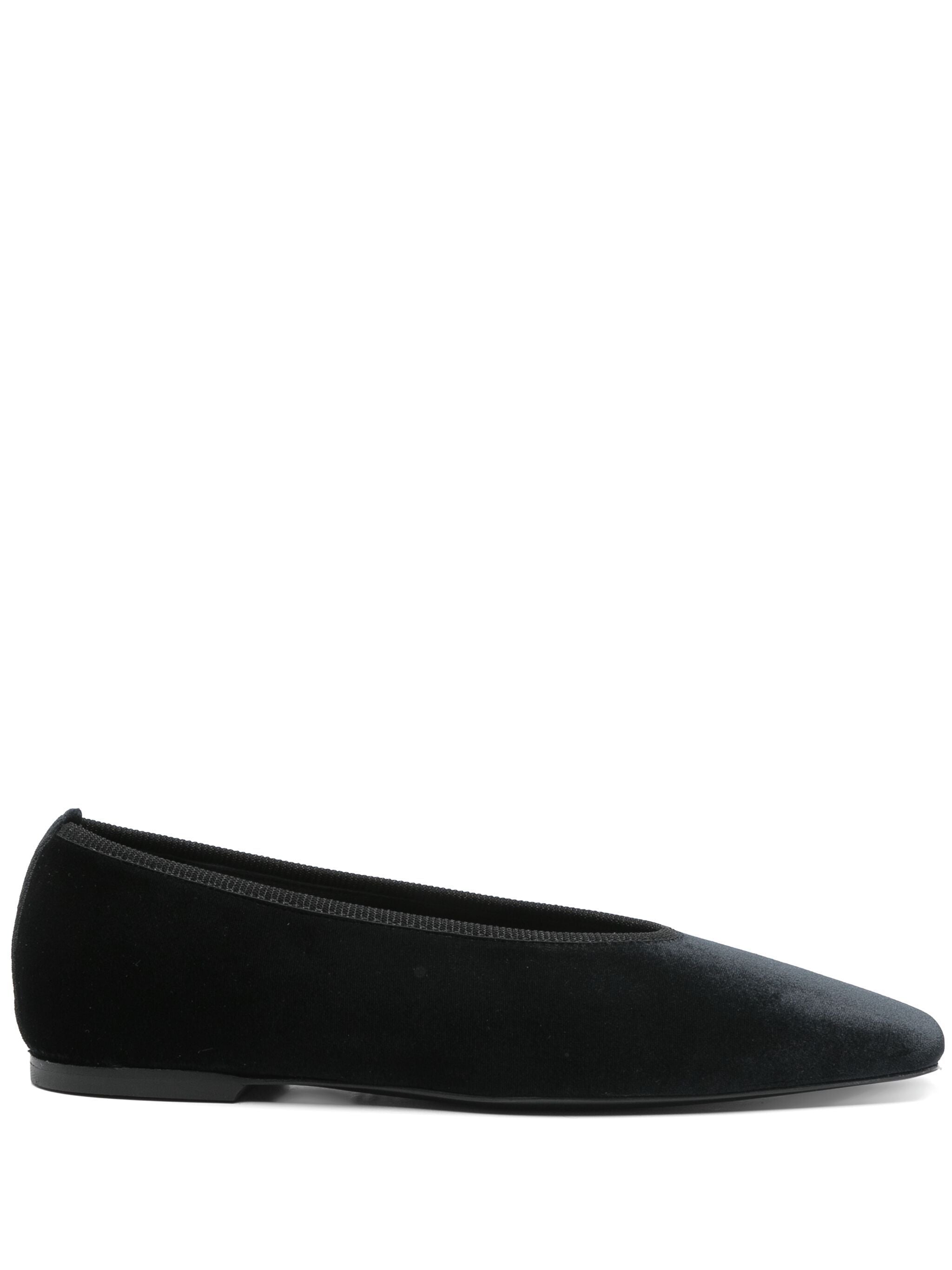 Toteme Women Minimalist Velvet Ballerinas