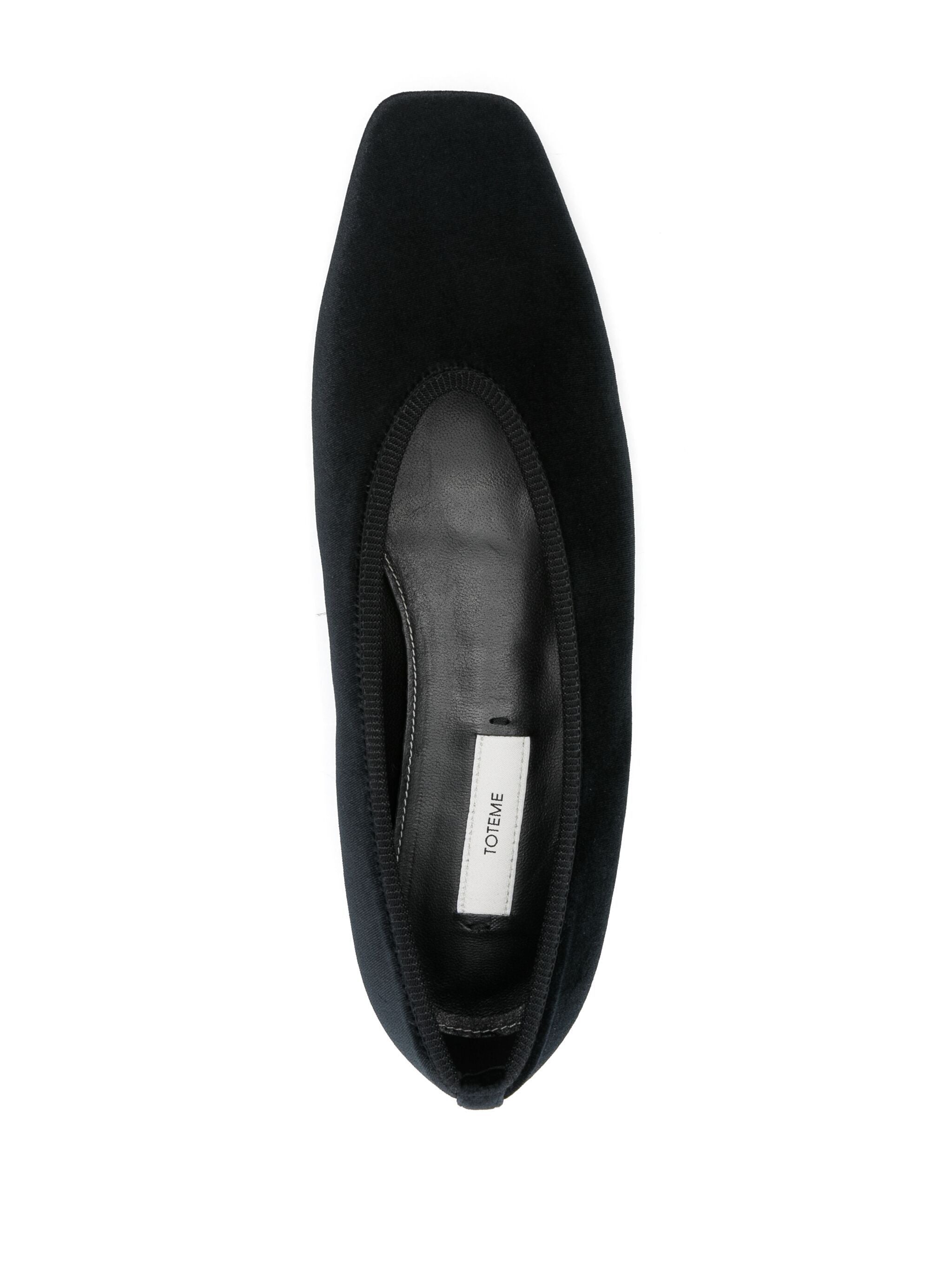 Toteme Women Minimalist Velvet Ballerinas