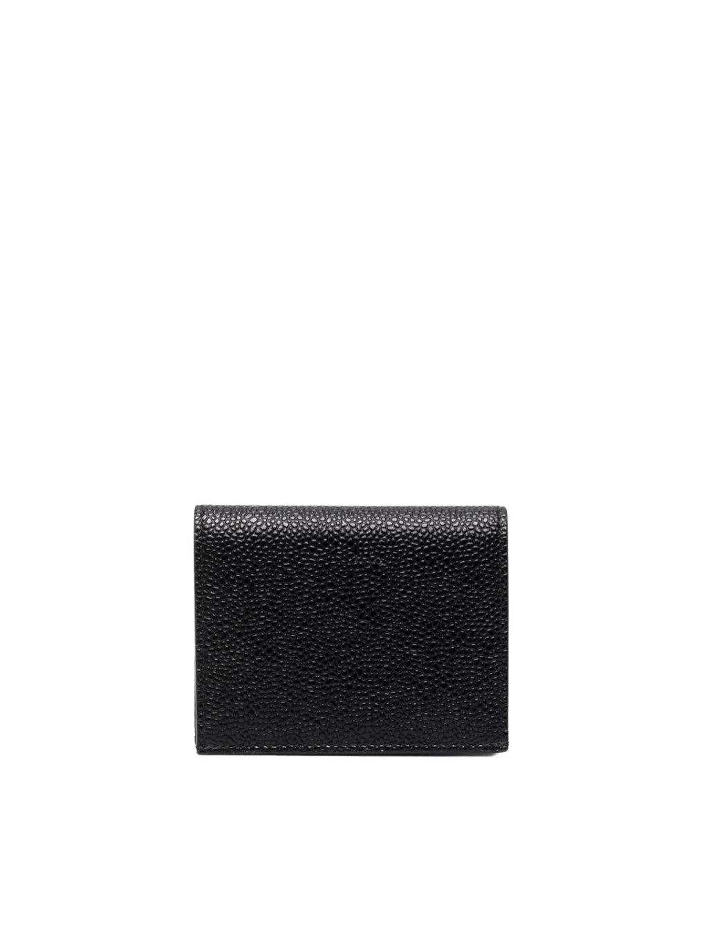 Thom Browne Women 3-Bow Double Card Holder In Pebble Grain Leather - L10, H8