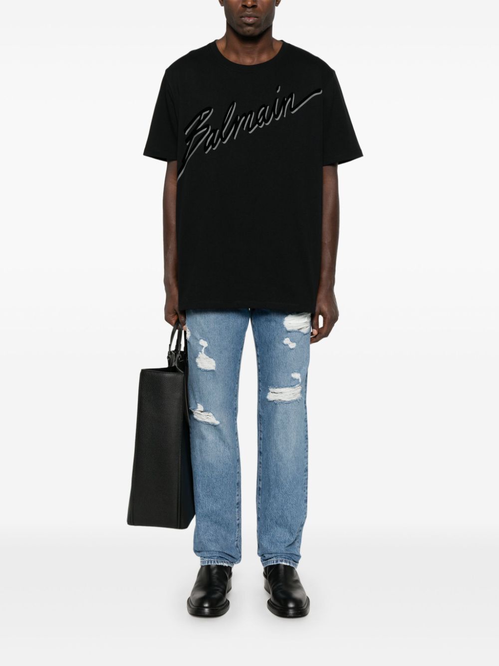 Dolce & Gabbana Men Classic Five-Pocket Cotton Jeans With Abrasions