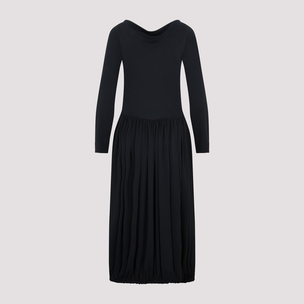 Lanvin Ls Drape Midi Dress Women