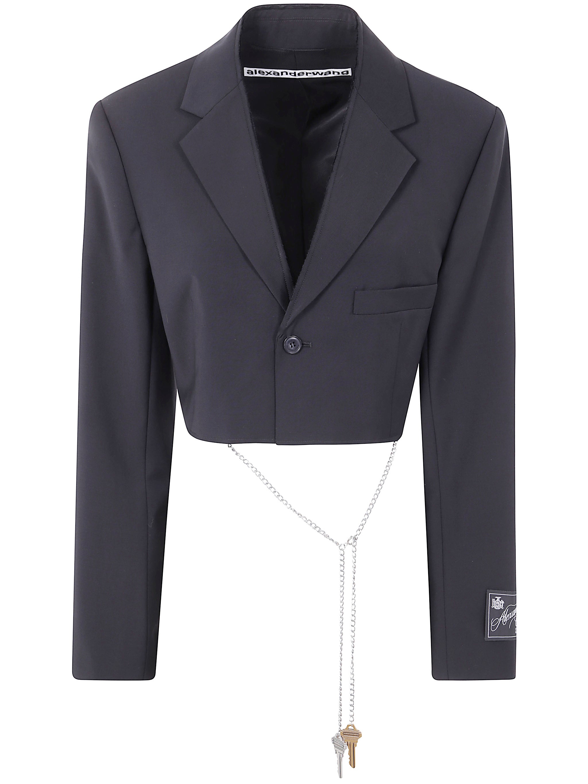 Alexander Wang Women Cropped Blazer With Chain