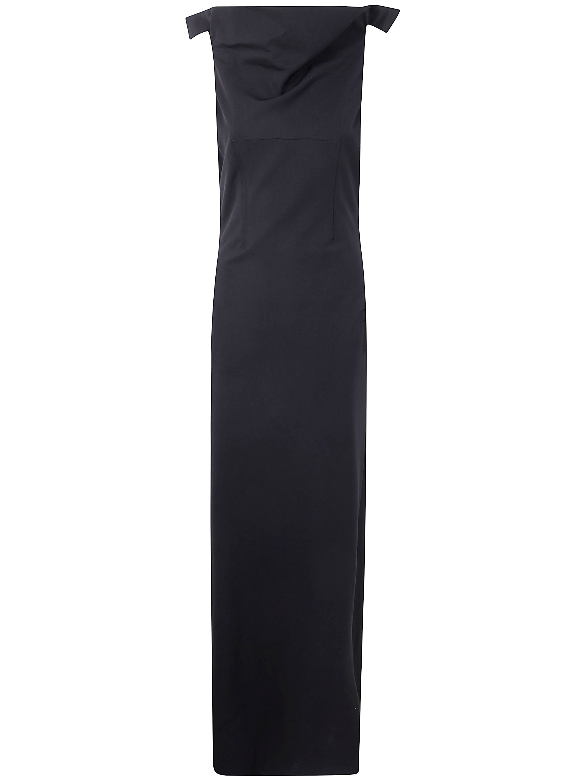 Jean Paul Gaultier Women Long Backless Dress With Belt On The Back