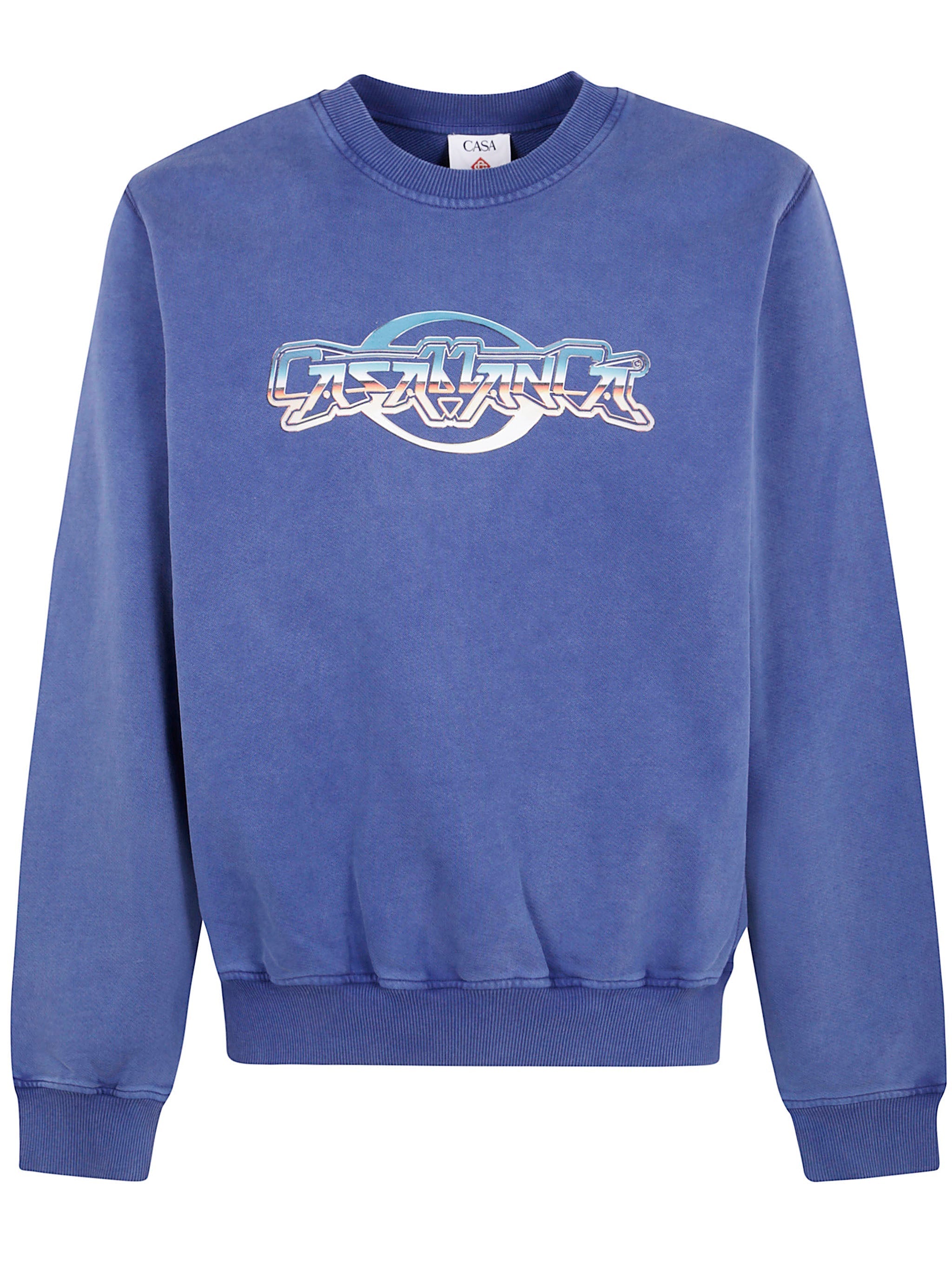 Casablanca Men "Chrome Text" Printed Sweatshirt
