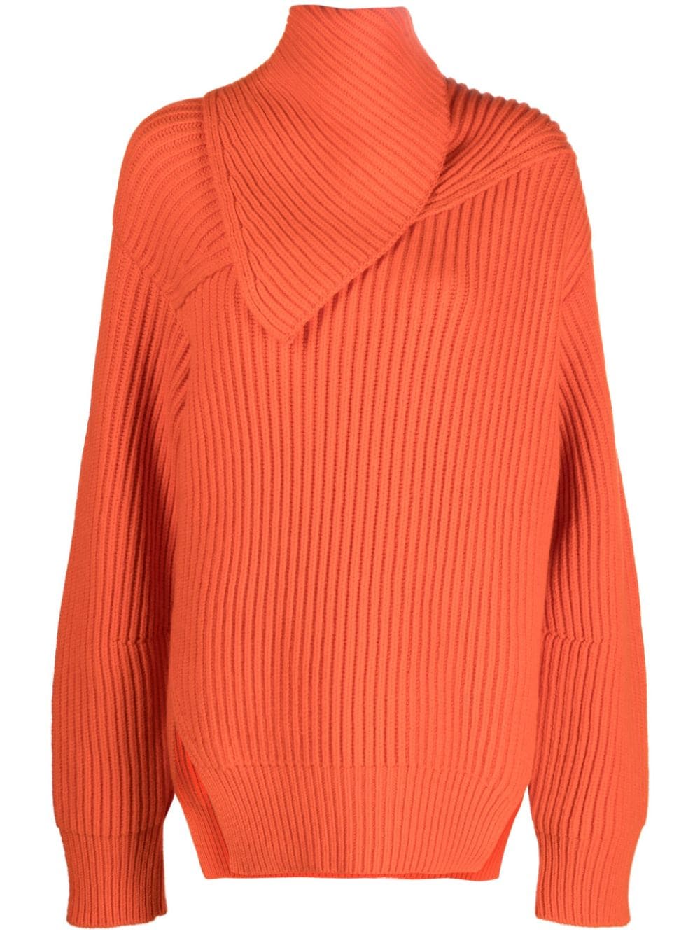 Jil Sander Women Long Sleeves Foulard Neck Cardigan