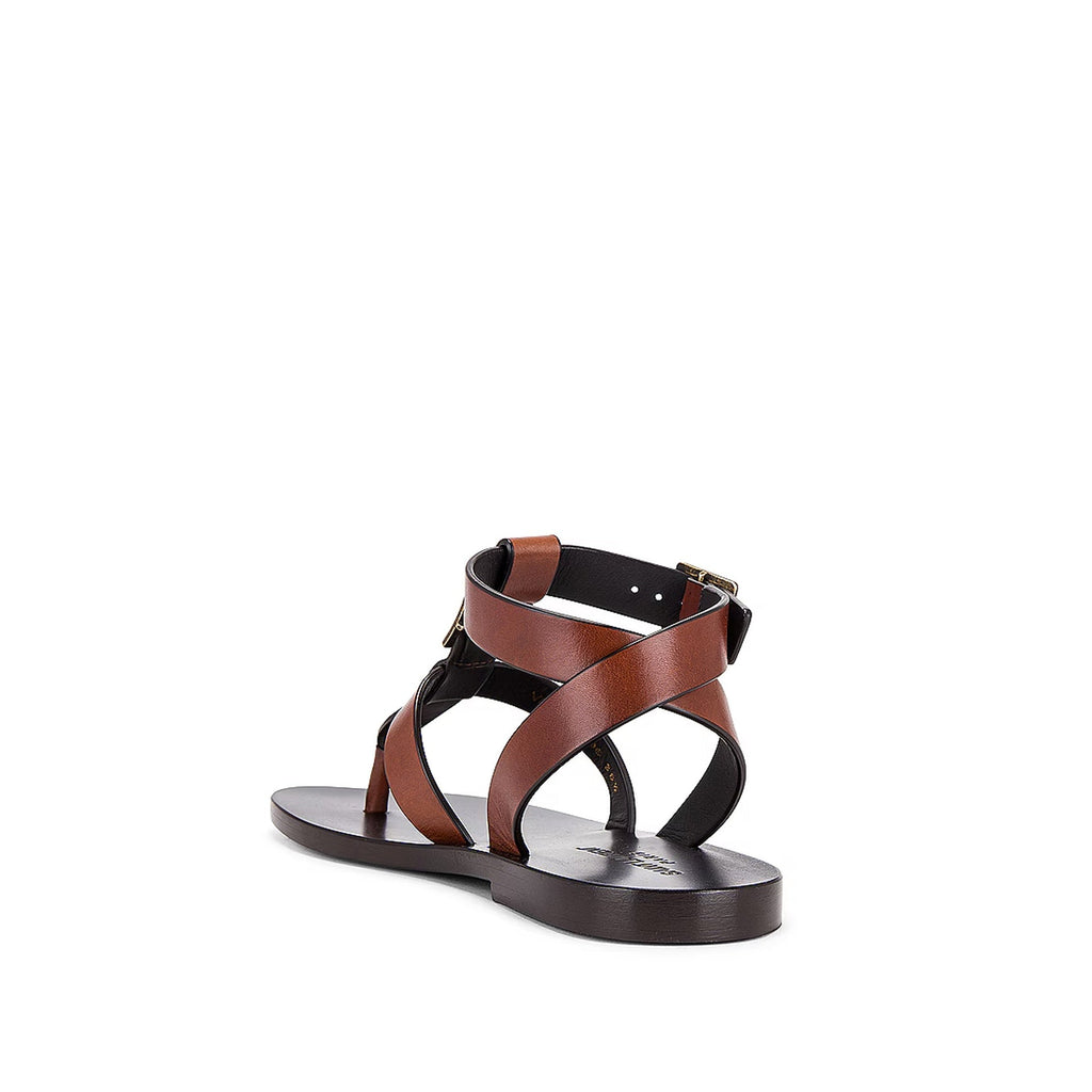 Saint Laurent Hardy Leather Sandals Women