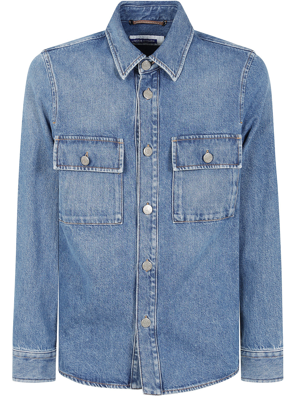 Jacob Cohen Men Light Jacket Denim Blue Vintage