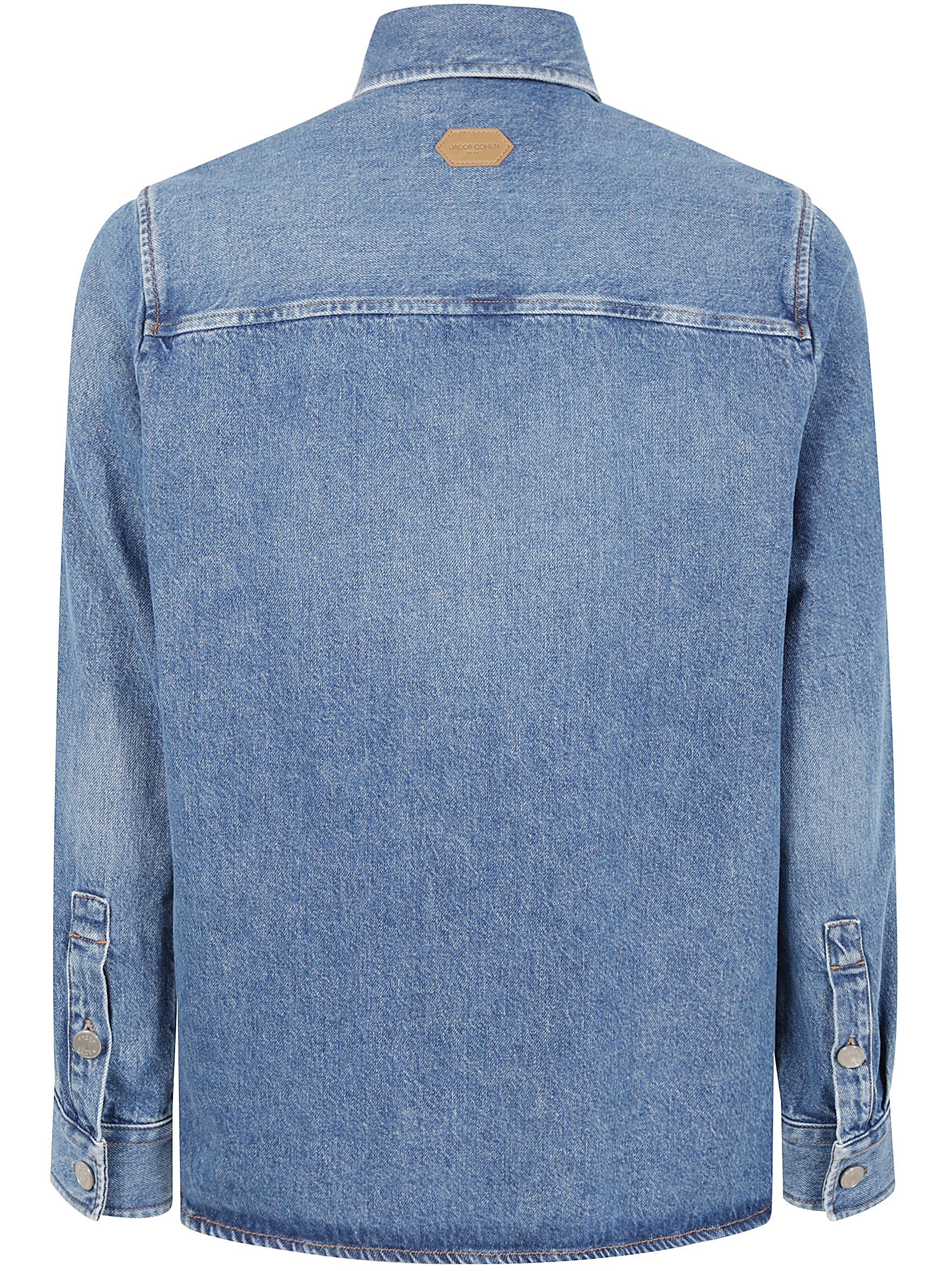 Jacob Cohen Men Light Jacket Denim Blue Vintage