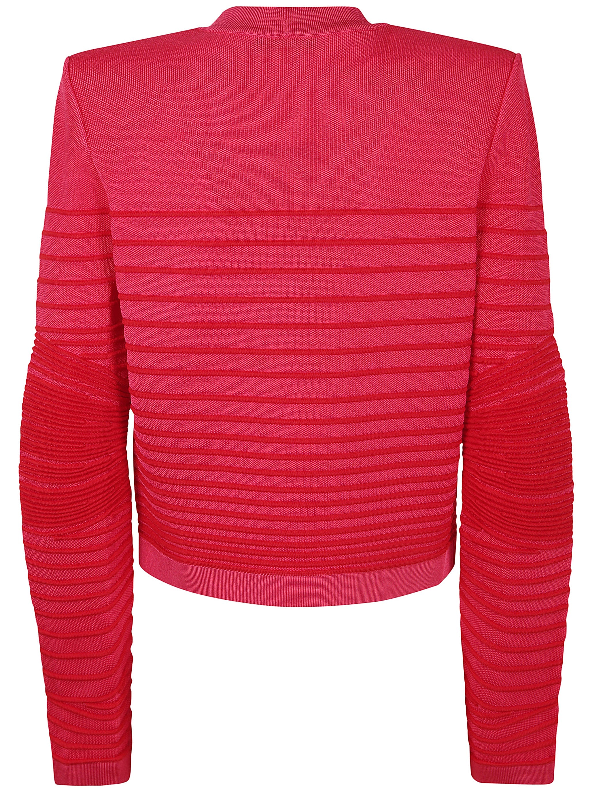 Balmain Women Lon Sleeves Side To Side Flechage Knit Cardigan