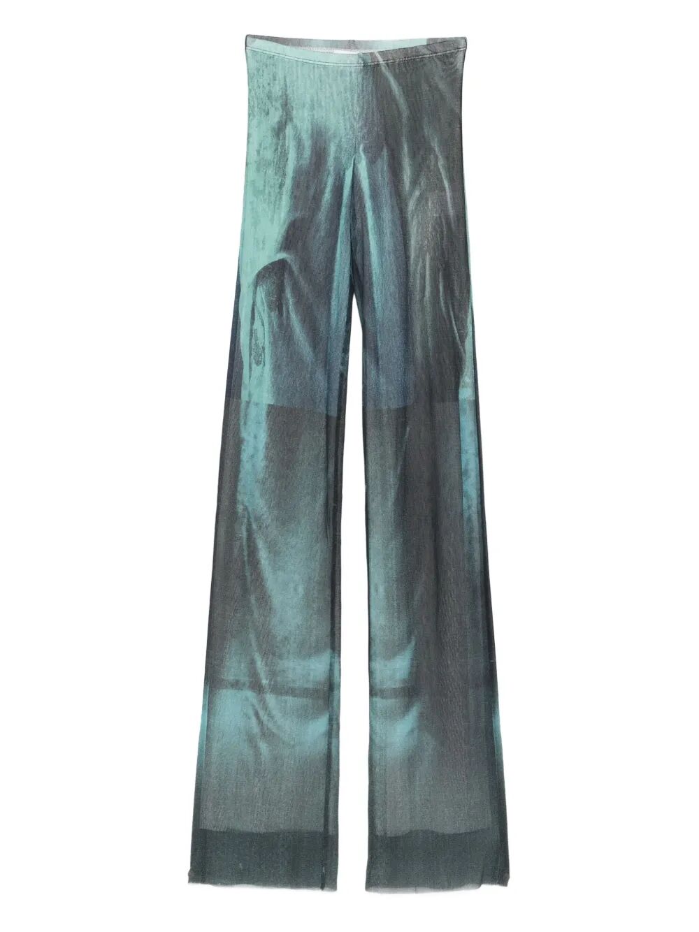 Jean Paul Gaultier Women Mesh Trouser Printed "Water"