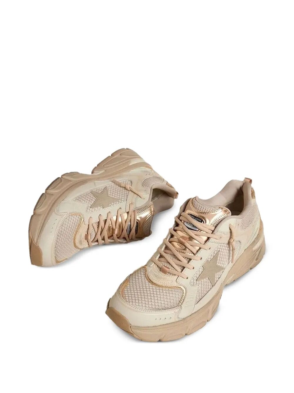 Golden Goose Women "Lightstar" Net Leather And Suede Upper Tpu Star Net Heel
