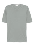 Saint Laurent Men Tonal Logo Embroidery Cotton T-Shirt