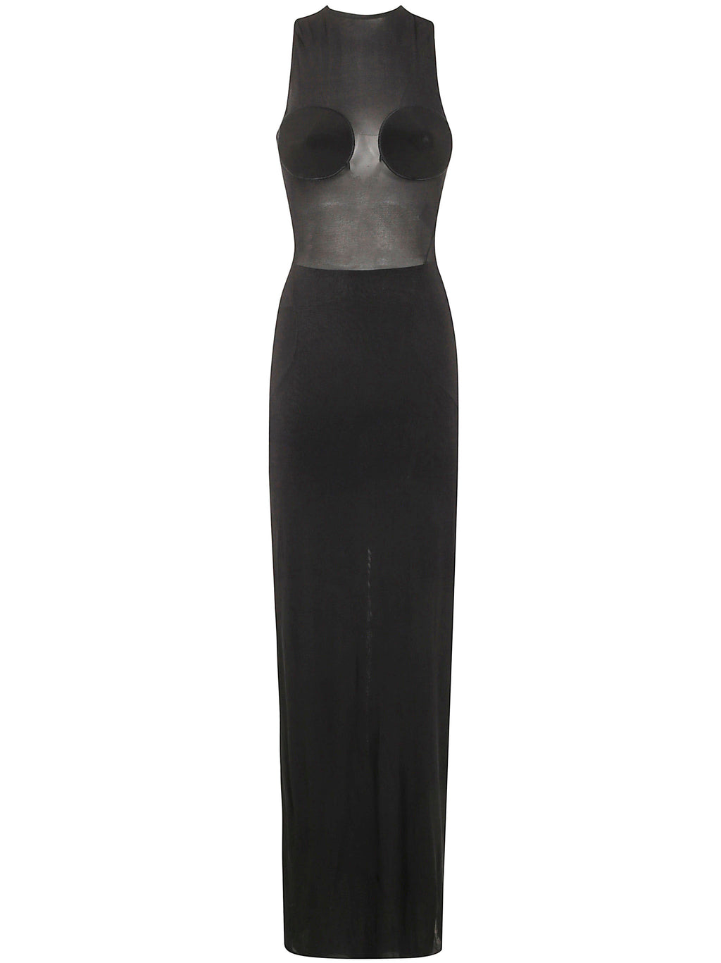 Jean Paul Gaultier Women Light Jersey Long Dress With Covered Cup Detail
