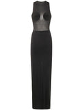 Jean Paul Gaultier Women Light Jersey Long Dress With Covered Cup Detail