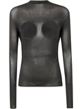 Jean Paul Gaultier Women Light Jersey Backless Top With Covered Cup Detail