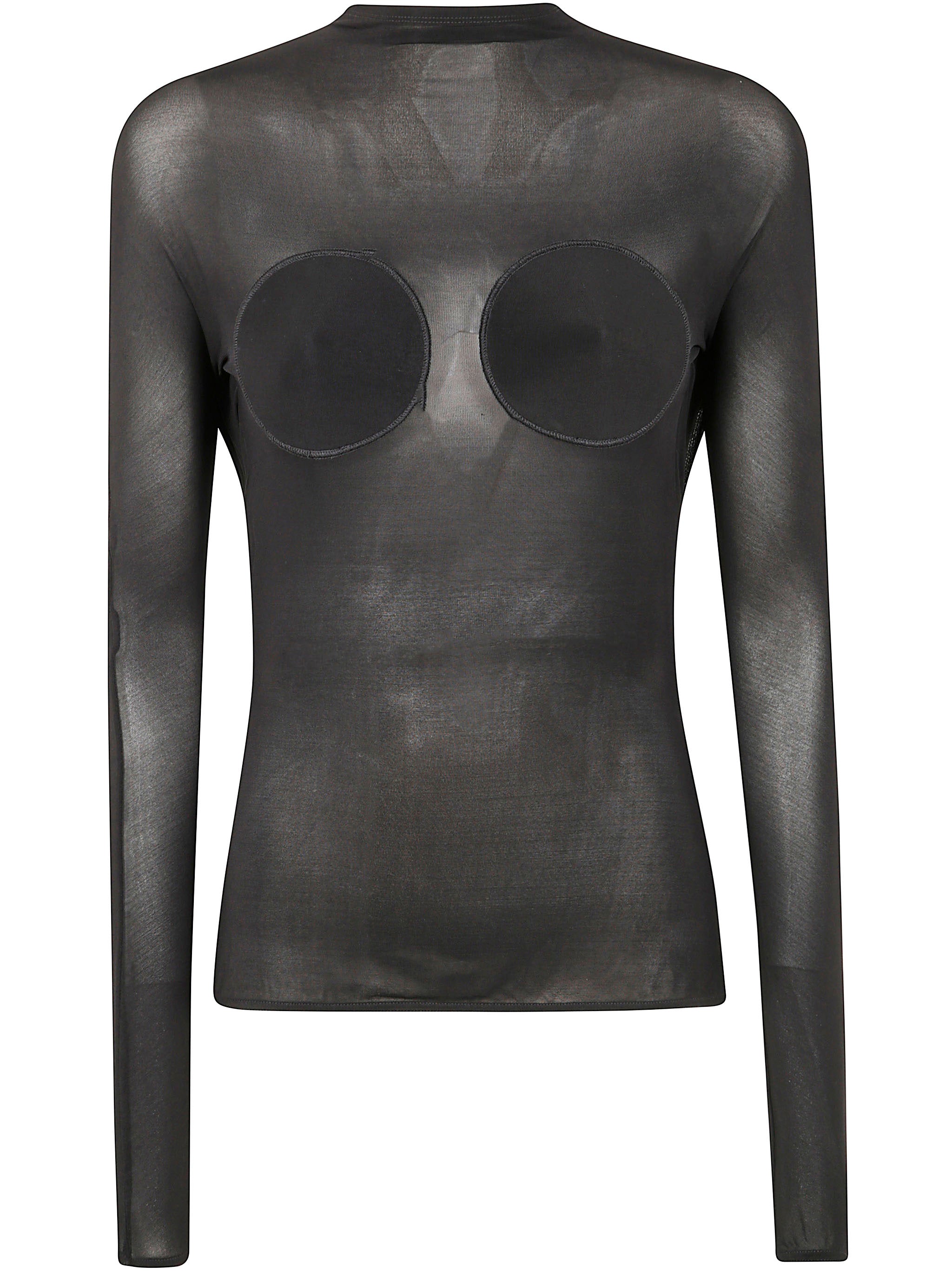 Jean Paul Gaultier Women Light Jersey Backless Top With Covered Cup Detail