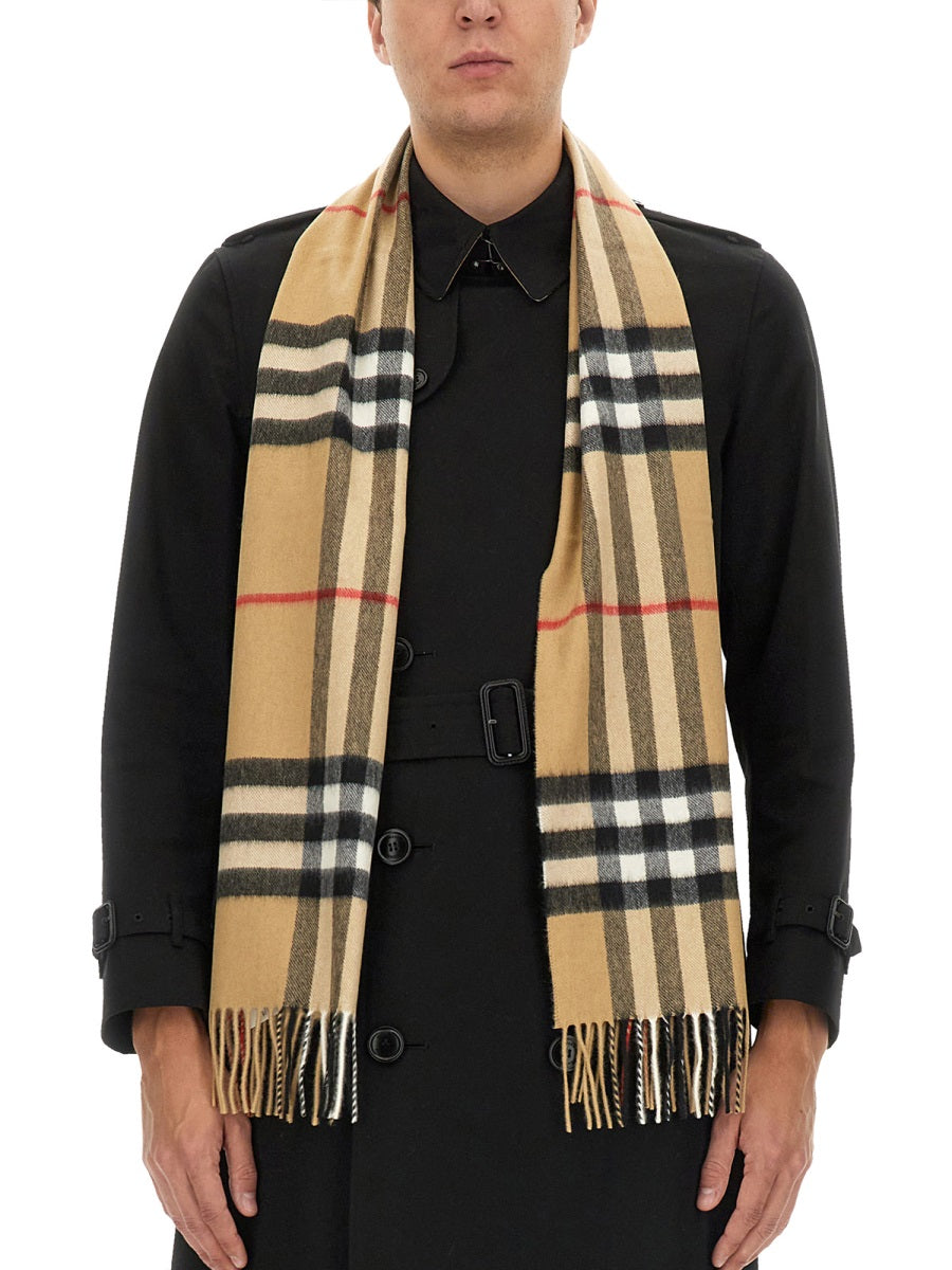 Burberry Men Cashmere Check Scarf