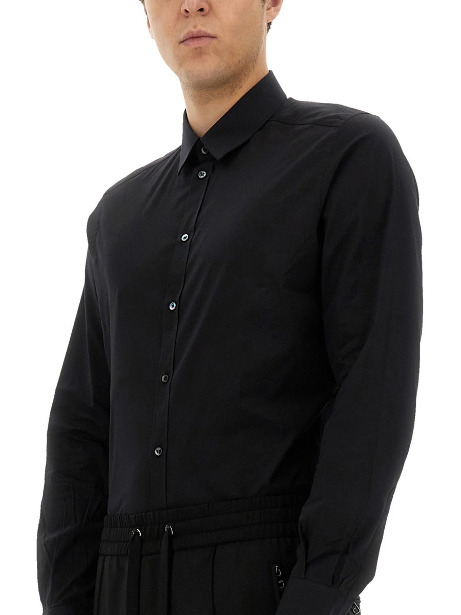 Dolce & Gabbana Men Gold Poplin Stretch Shirt