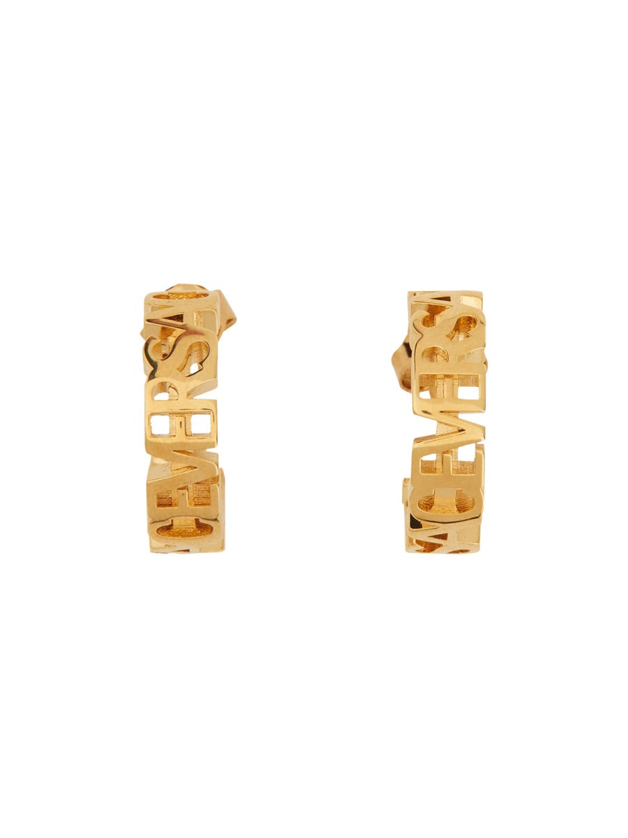 Versace Women Logo Hoop Earrings