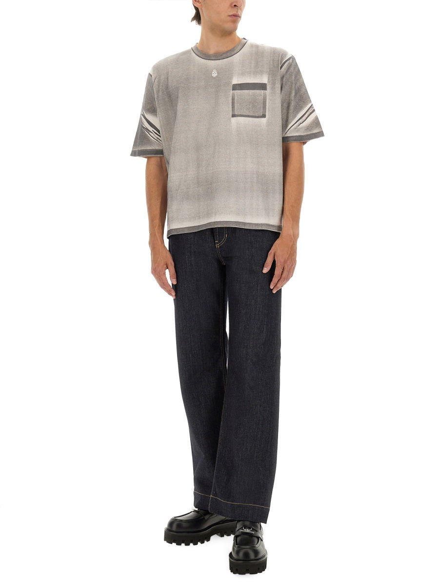 Alexander Mcqueen Men Wide Leg Jeans