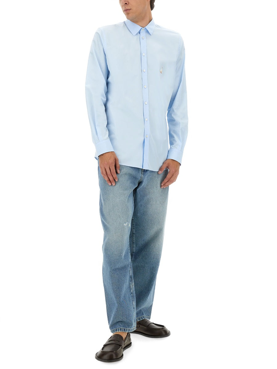 Moschino Men Cotton Poplin Shirt