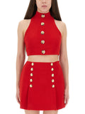 Balmain Women Wool Crop Top