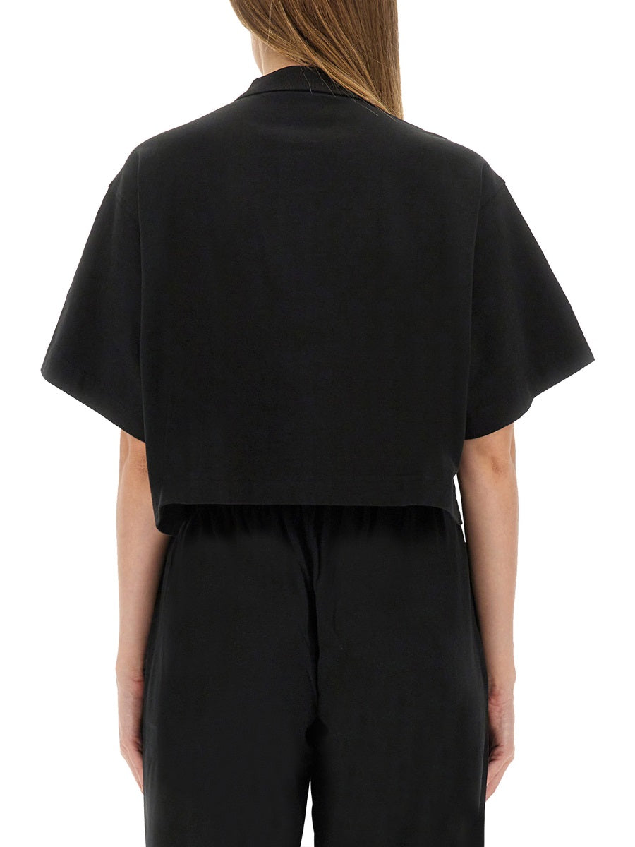 Alexander Wang Women Cropped Jersey Polo Shirt