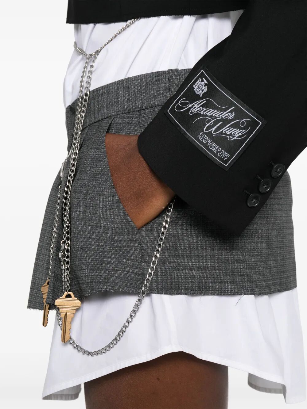 Alexander Wang Women Cropped Blazer With Chain