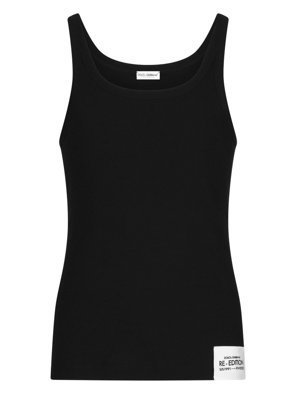 Dolce & Gabbana Men Logo-Patch Cotton Tank Top