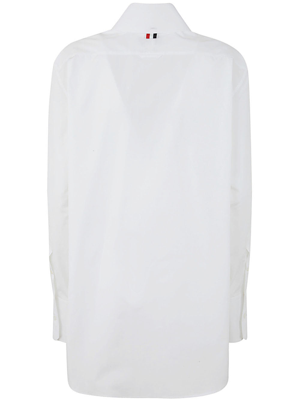 Thom Browne Women Exaggerated Easy Fit Point Collar Shirt In Poplin