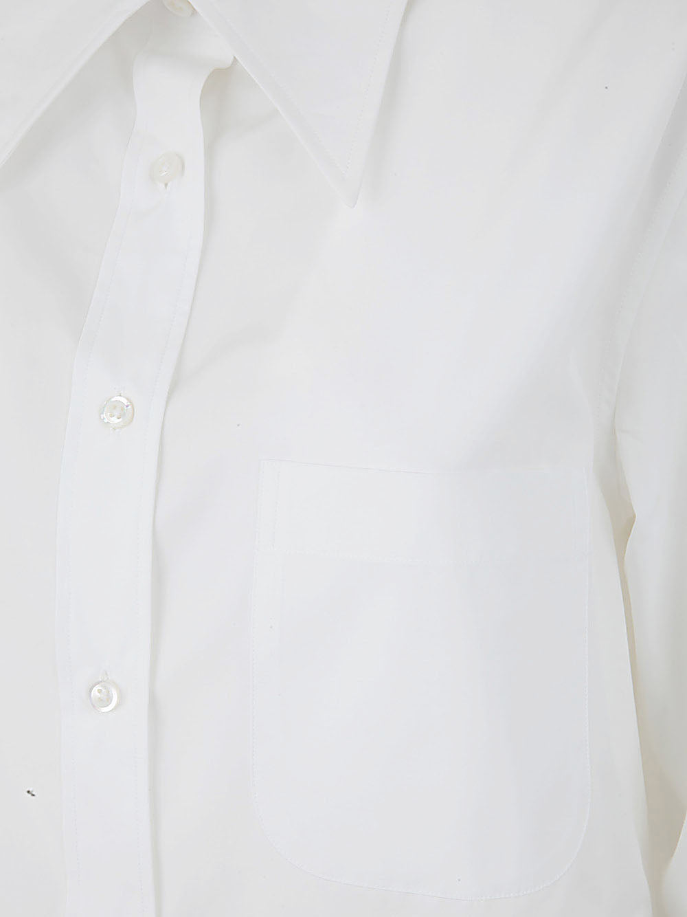 Thom Browne Women Exaggerated Easy Fit Point Collar Shirt In Poplin