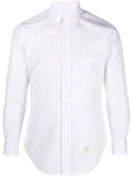 Thom Browne Men Classic L/S Bd Pc Shirt W/ Cf Gg Placket In Solid Poplin