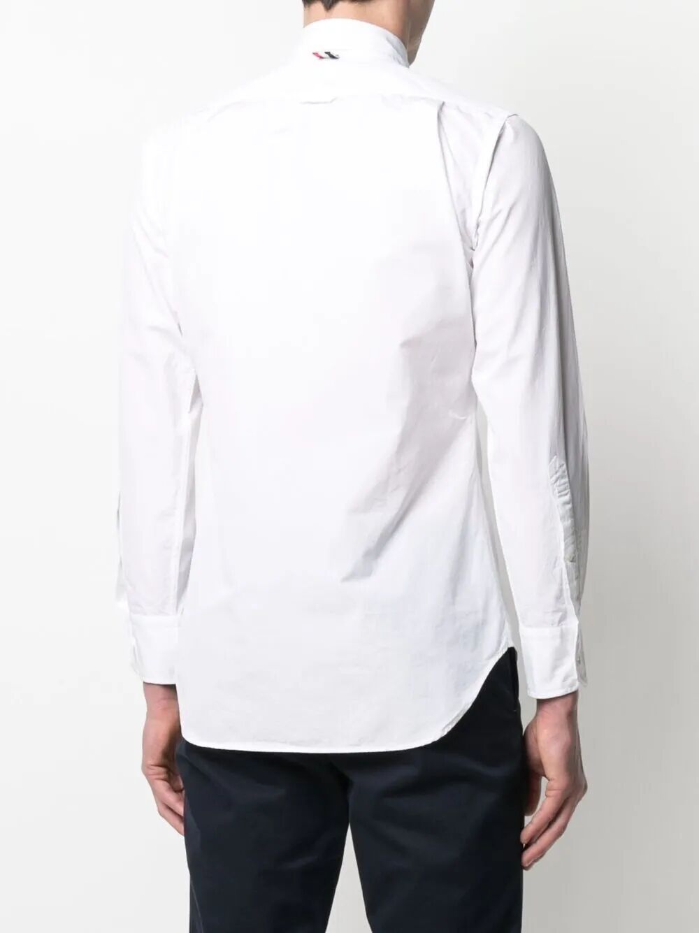 Thom Browne Men Classic L/S Bd Pc Shirt W/ Cf Gg Placket In Solid Poplin
