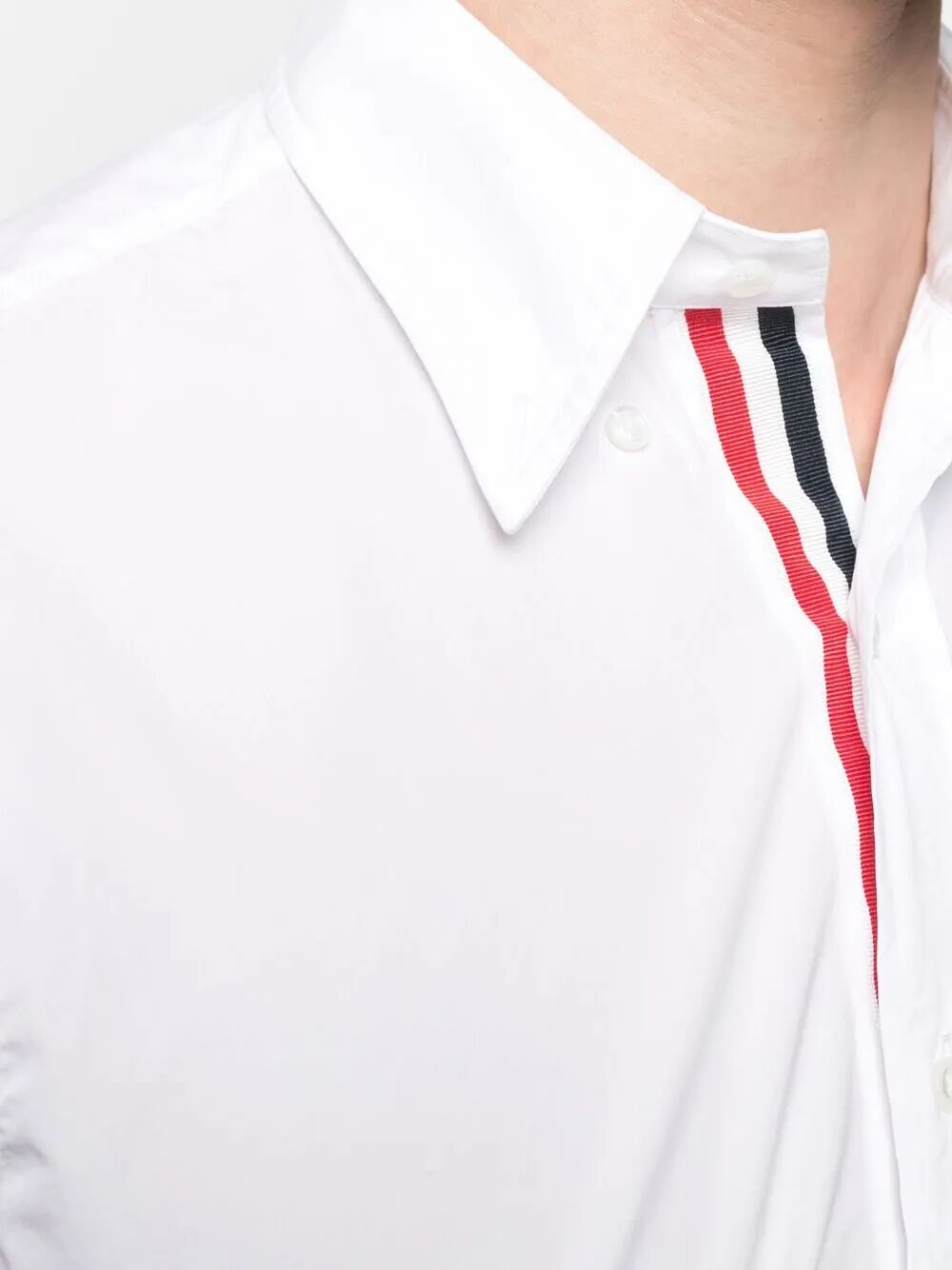 Thom Browne Men Classic L/S Bd Pc Shirt W/ Cf Gg Placket In Solid Poplin