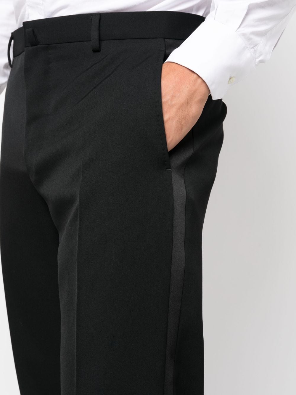 Lanvin Men Tuxedo Cigarette Trousers