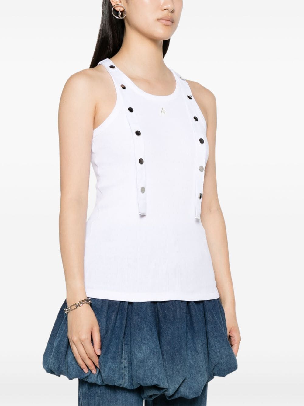 The Attico Women Ribbed Tank Top