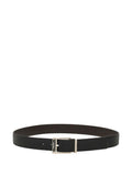 Ferragamo Men Square Buckle Reversible And Adjustable Grained Leather Belt