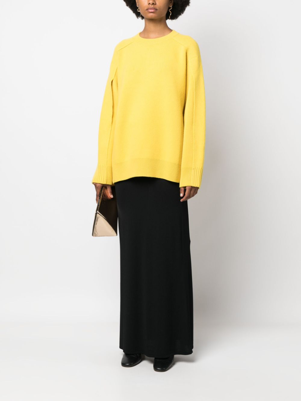 Lanvin Women Round Neck Cocoon Cape Jumper