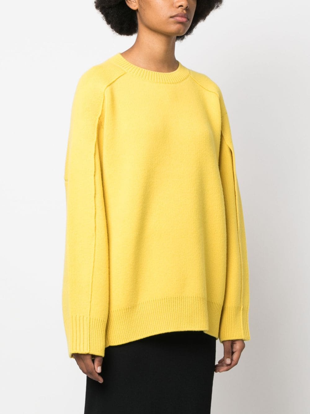 Lanvin Women Round Neck Cocoon Cape Jumper