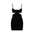 Off White Cut Out Ribbed Mini Dress Women