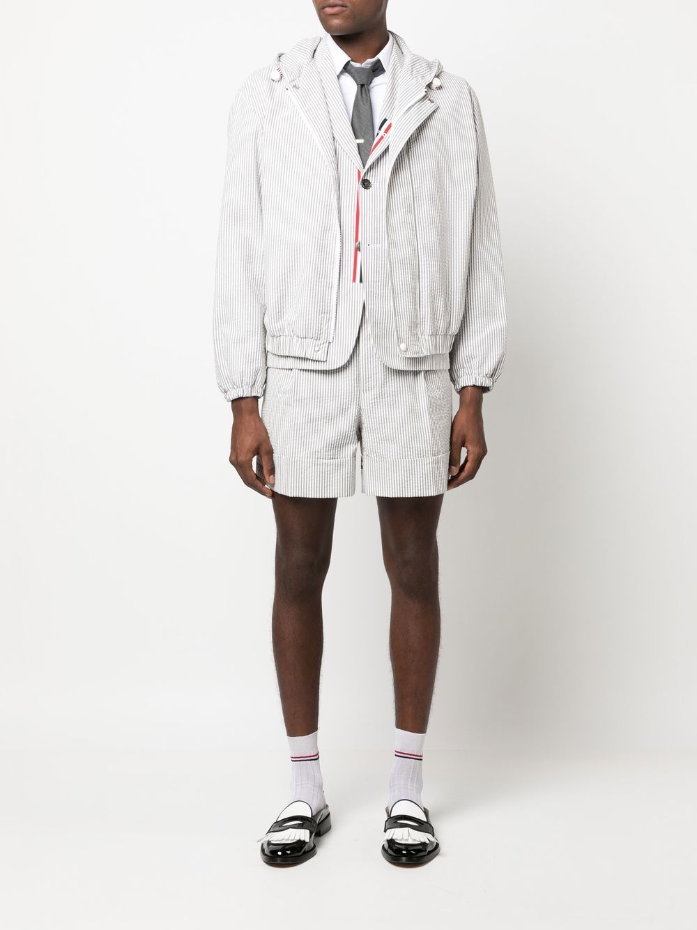 Thom Browne Men Shorts In Seersucker