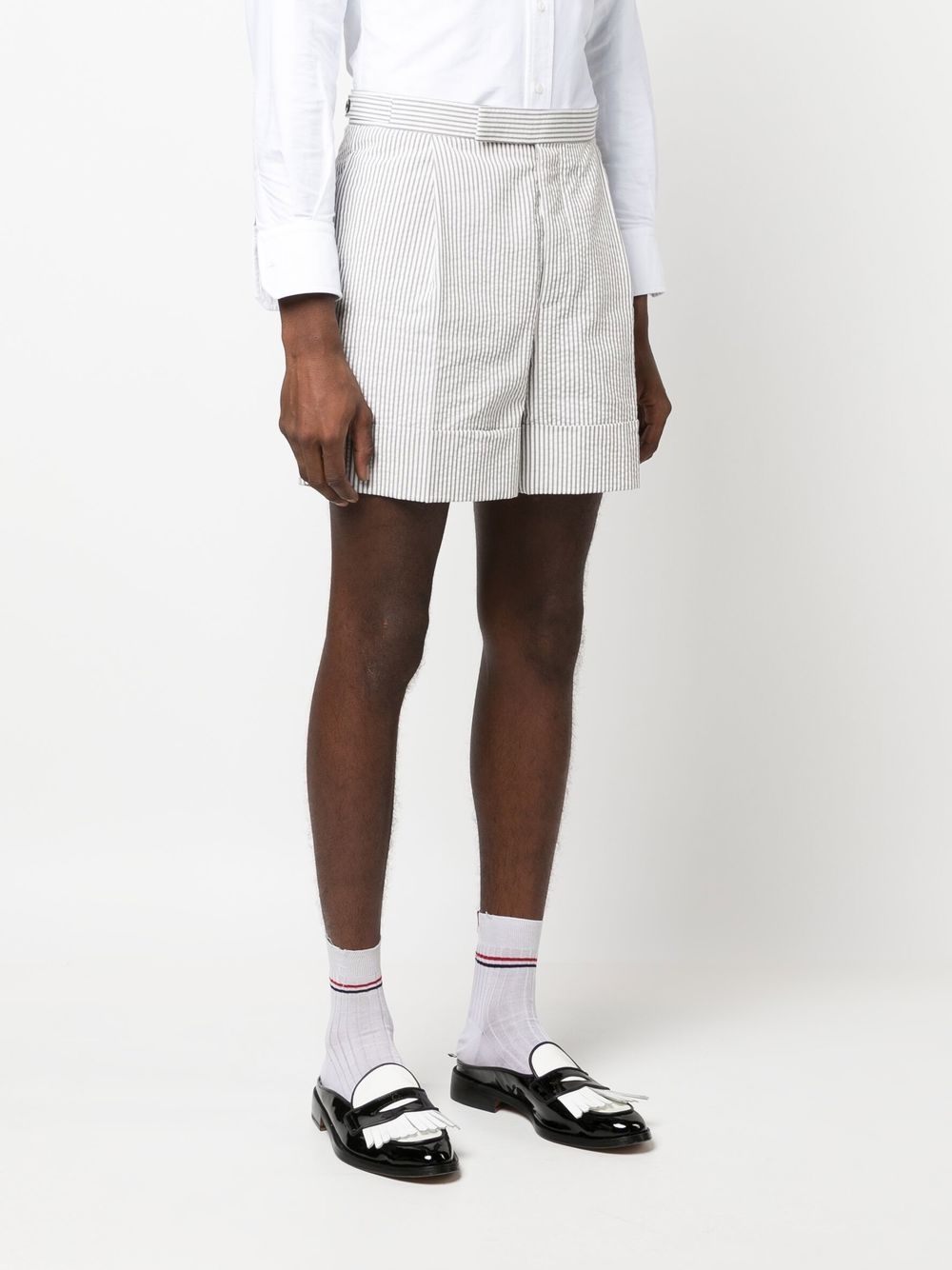 Thom Browne Men Shorts In Seersucker