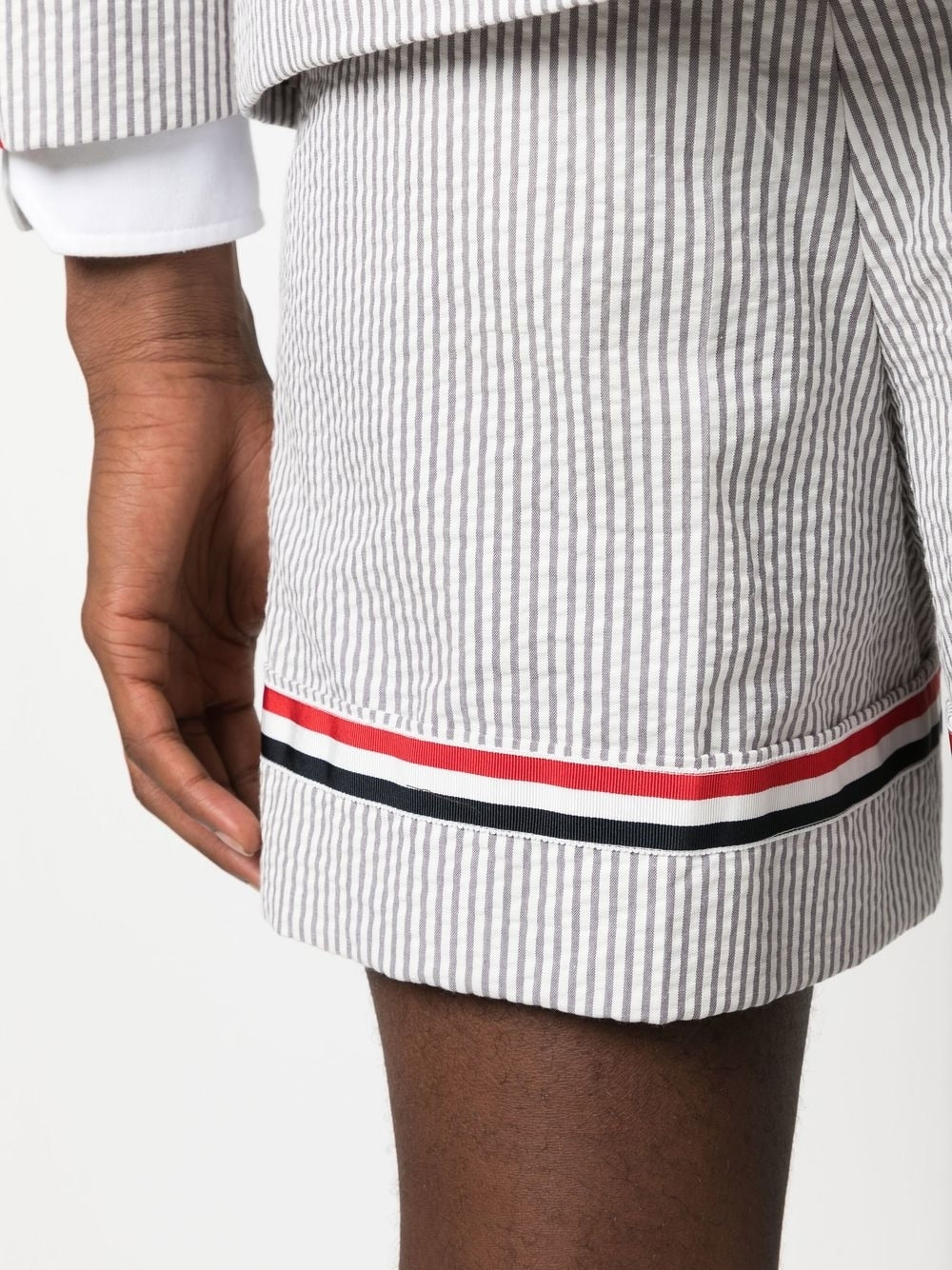 Thom Browne Men Shorts In Seersucker