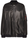 Dsquared2 Women Leather Oversize Bomber